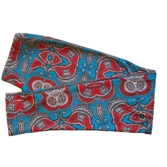 LuLaRoe Pants - 0230 LuLaRoe Size OS Leggings Blue and Red Gemstone Print